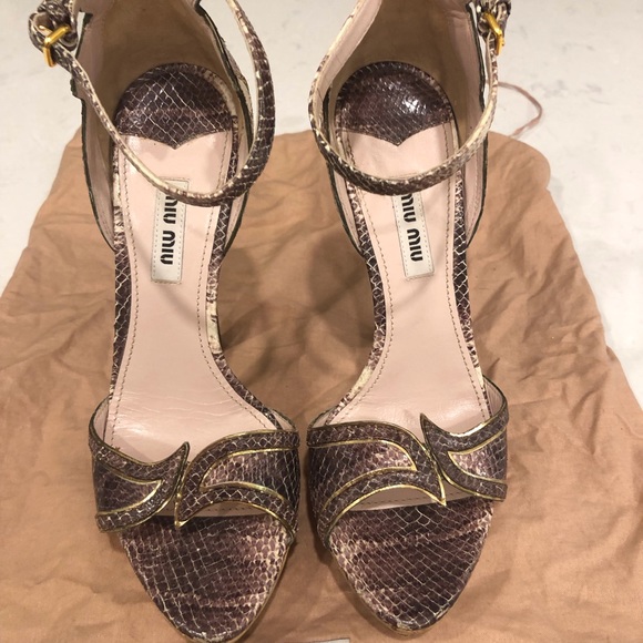 MiuMiu Leather with Cork Platform 🤎 shoes - Picture 10 of 10